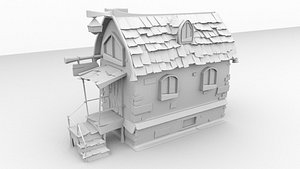 cartoon house 3D model