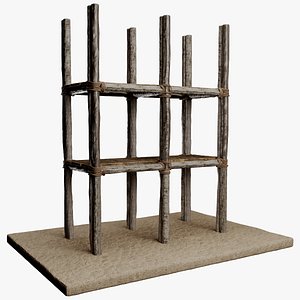 3D Old Scaffolding model