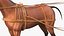 3D horse leather single driving model