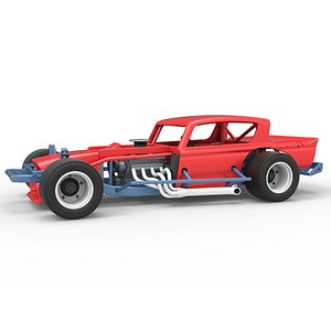 3D Vintage Asphalt Modified stock car V9 Scale 1 to 25