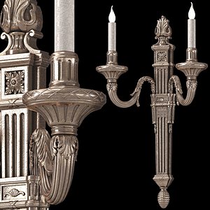3D Ombres et Facettes louis XVI noir et argent wall light
