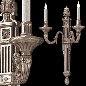 Ombres et Facettes louis XVI noir et argent wall light