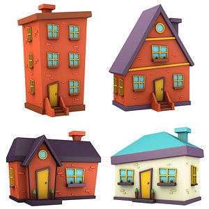 cartoon house pack model