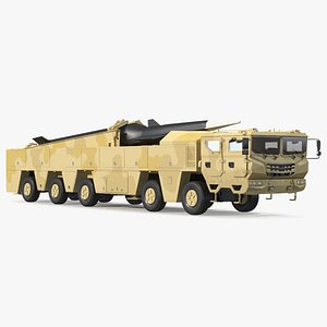 Atomic Missile on Road Mobile Vehicle model