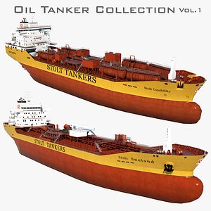 oil tankers 3D model