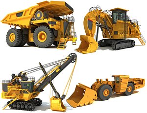 3D mining construction vehicles