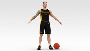 Basketball Player Black Player 04 3D model