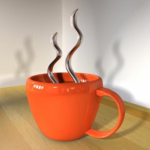 3d model coffee mug steam cup