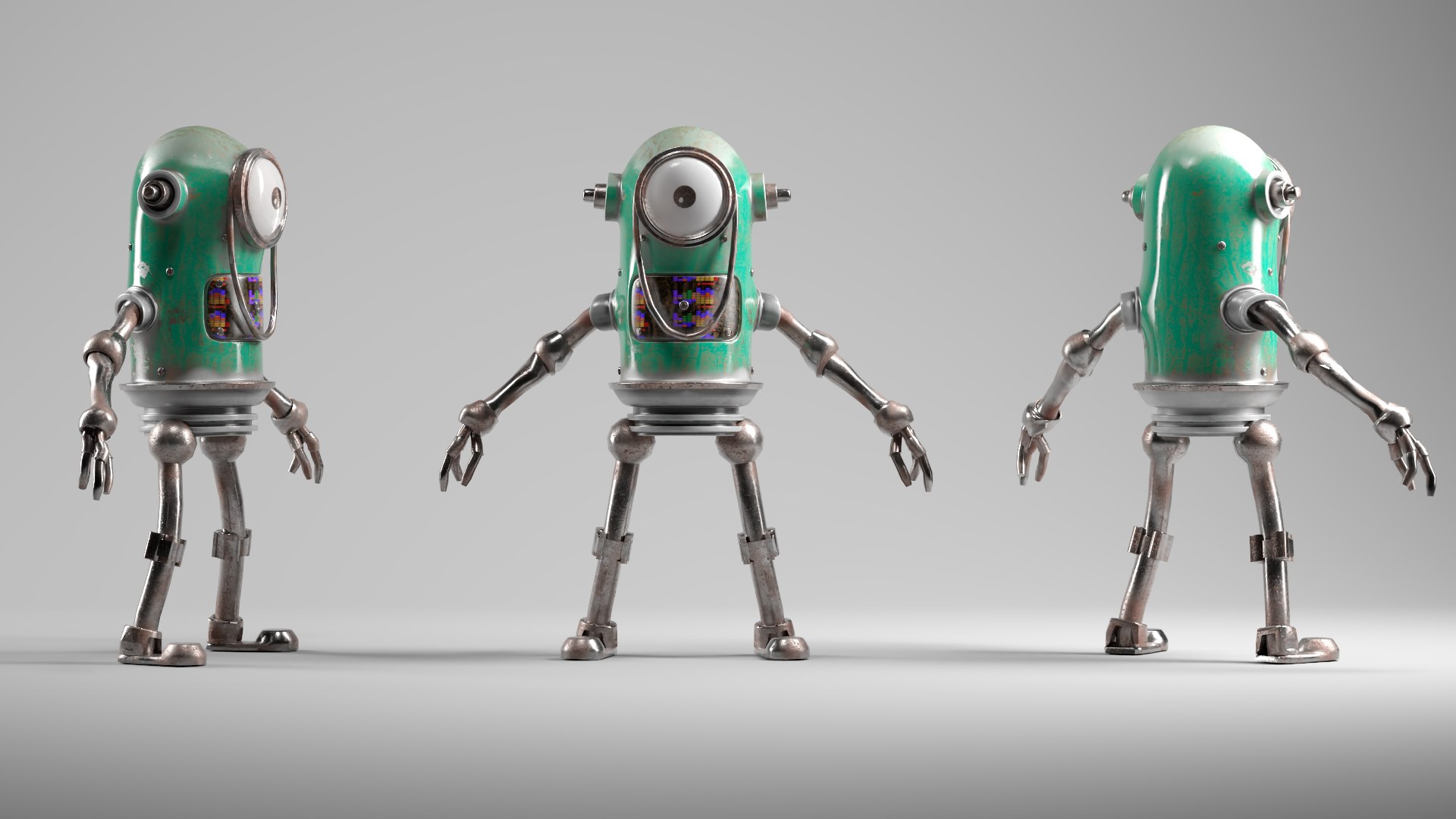 3D Game Ready Robot Character Model - TurboSquid 2425208