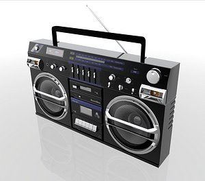 radio boom box ghetto blaster 3d c4d