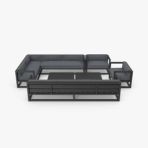Set of Outdoor Sofas and Table(1)