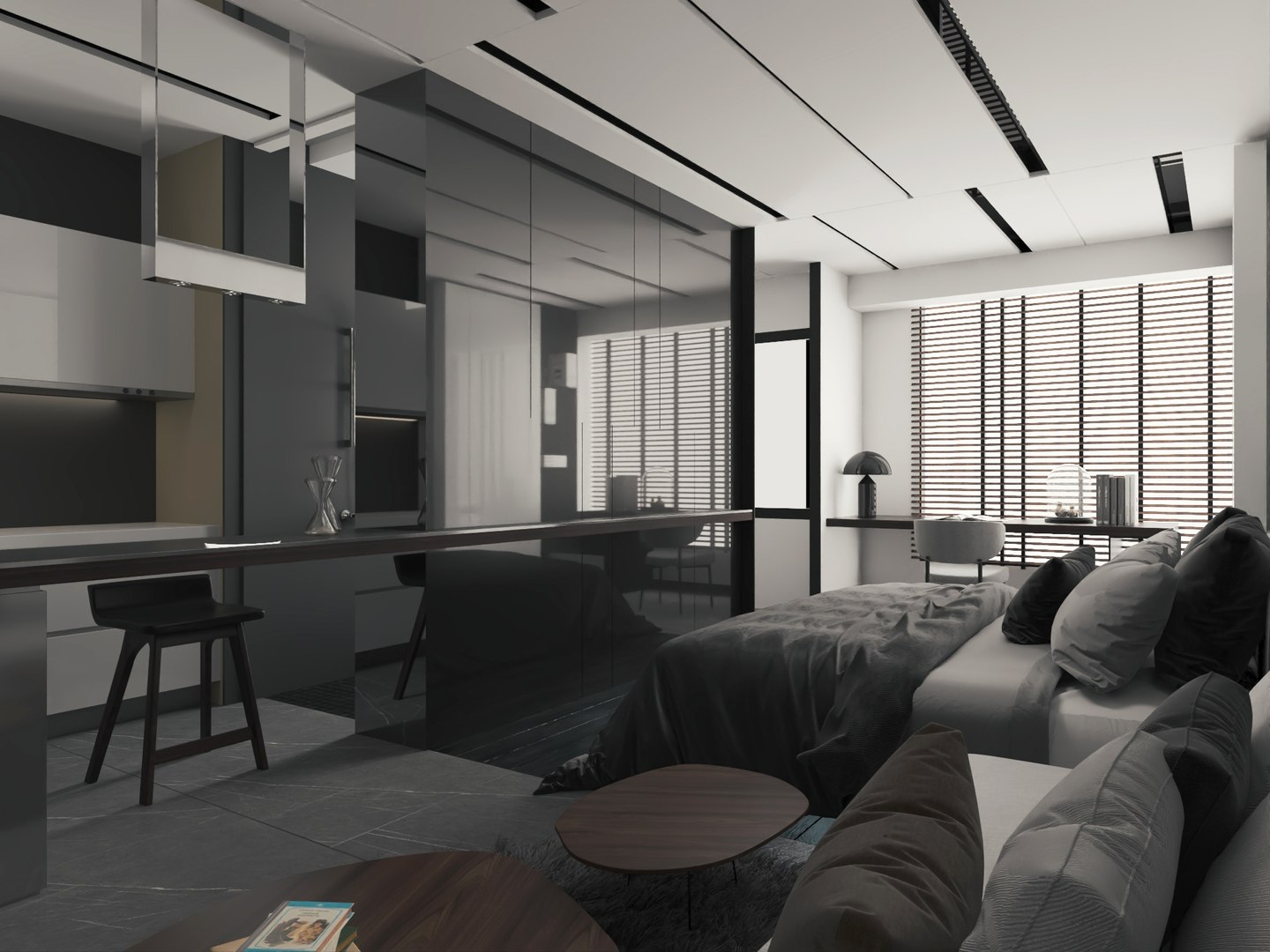 3D Modern Loft Studio Apartment Interior - TurboSquid 2520486
