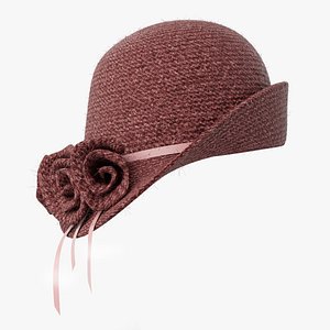 3D Wool Cloche Hat model