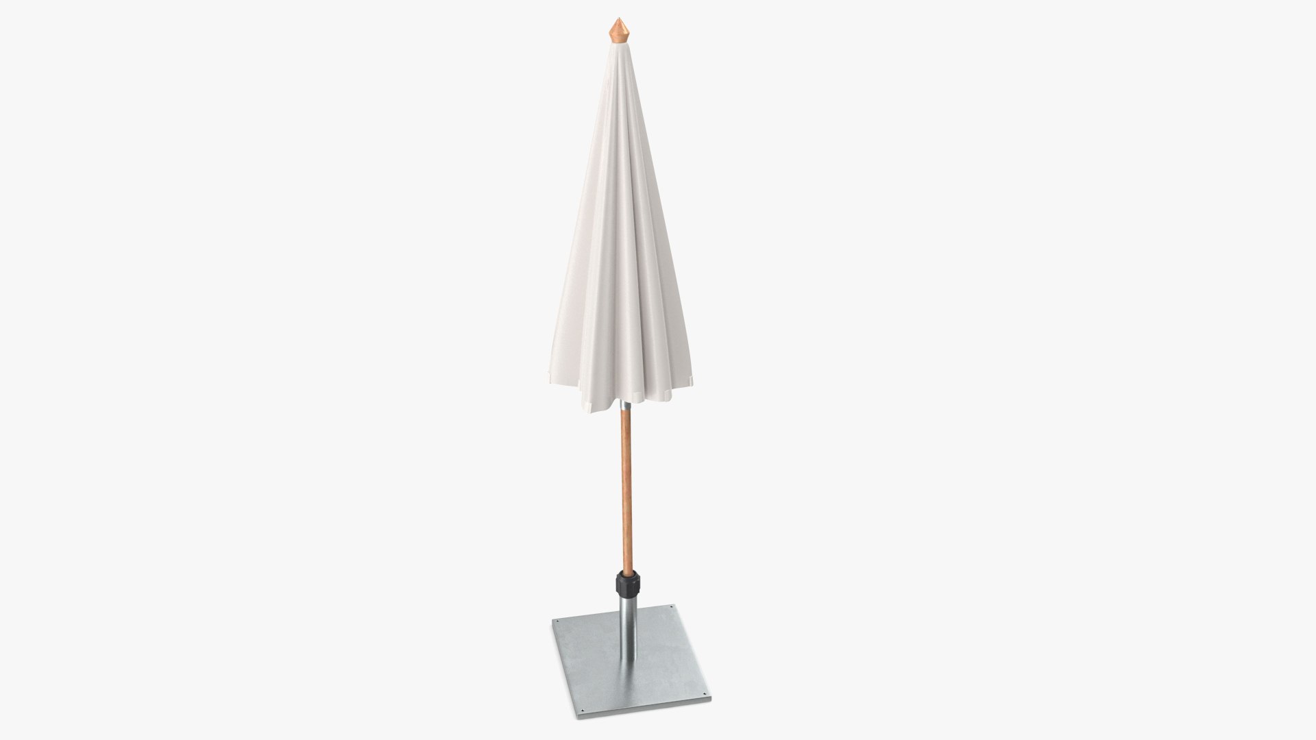 Adjustable Outdoor Patio Umbrella Folded 3D model preview