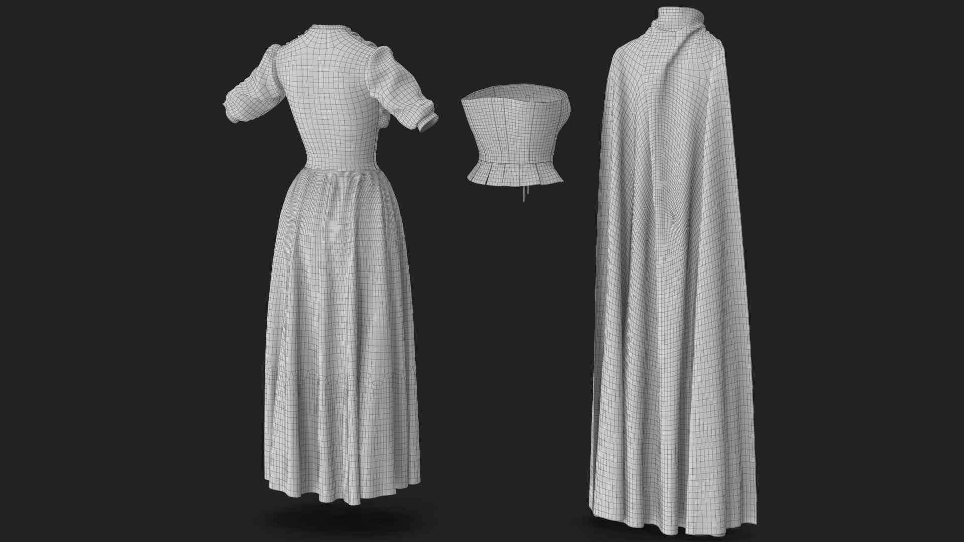 Corset Dress with Cape 4 3D model https://p.turbosquid.com/ts-thumb/6O/bsHA2R/86/wireframe_07/jpg/1695060314/1920x1080/fit_q87/48706d15e457a2dbdc88f72eea30f724894c8aee/wireframe_07.jpg