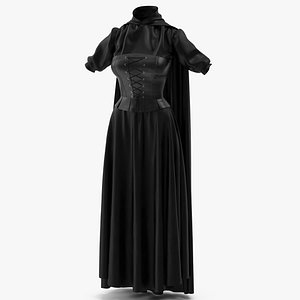 Corset Dress with Cape 4
