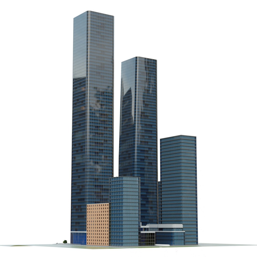High-Detail Glass Skyscraper Complex 3D Model - TurboSquid 2452483