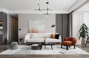 Nordic living room 3D model