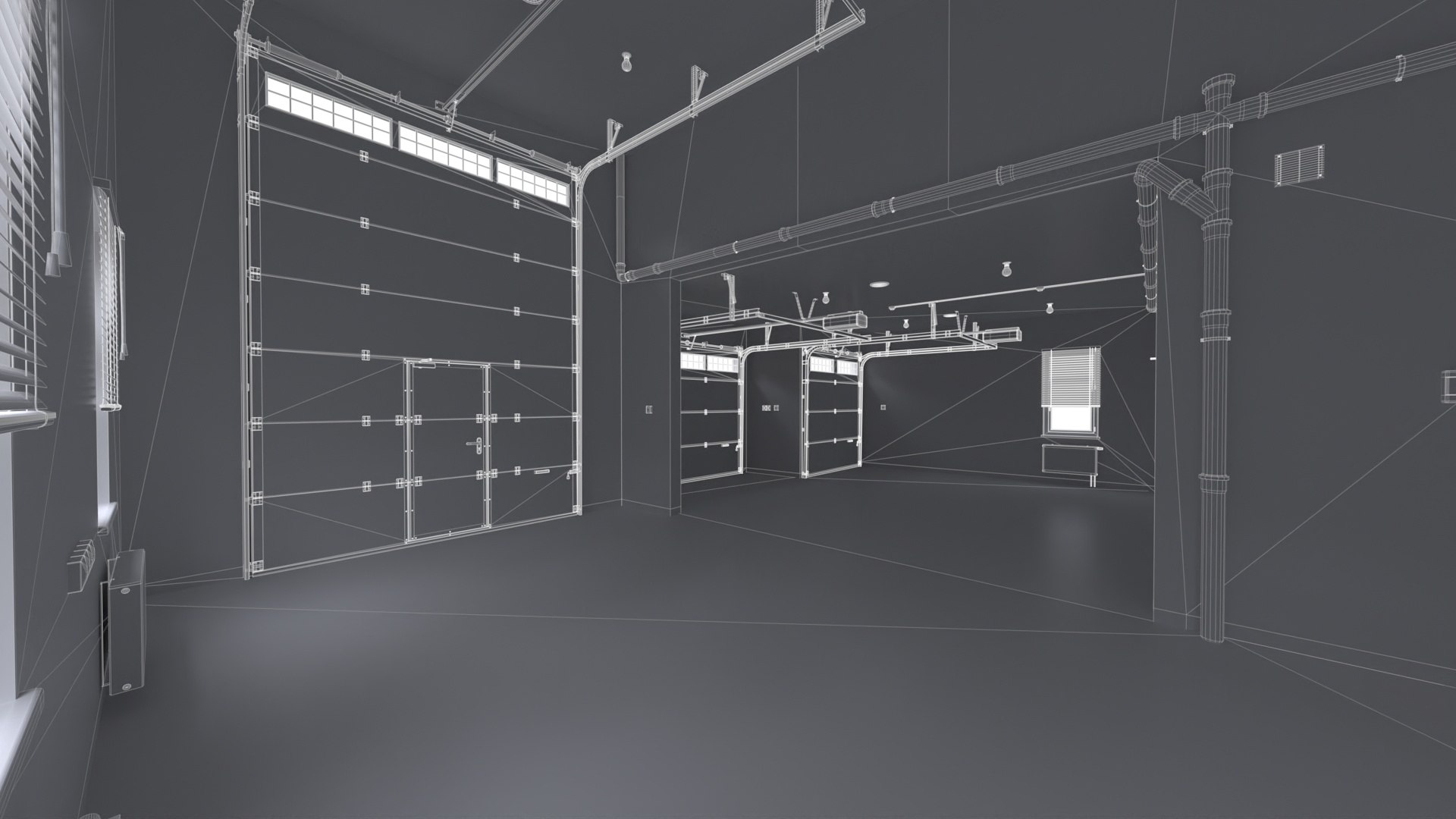 3D Big Home Garage Base Interior V1 Vray - TurboSquid 2155282
