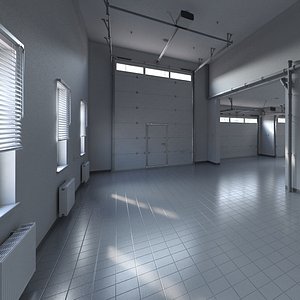 3D Big Home Garage Base Interior v1 Vray