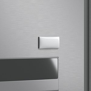 White Rectangle Fridge Magnet - rectangular magnetic souvenir on refrigerator 3D model