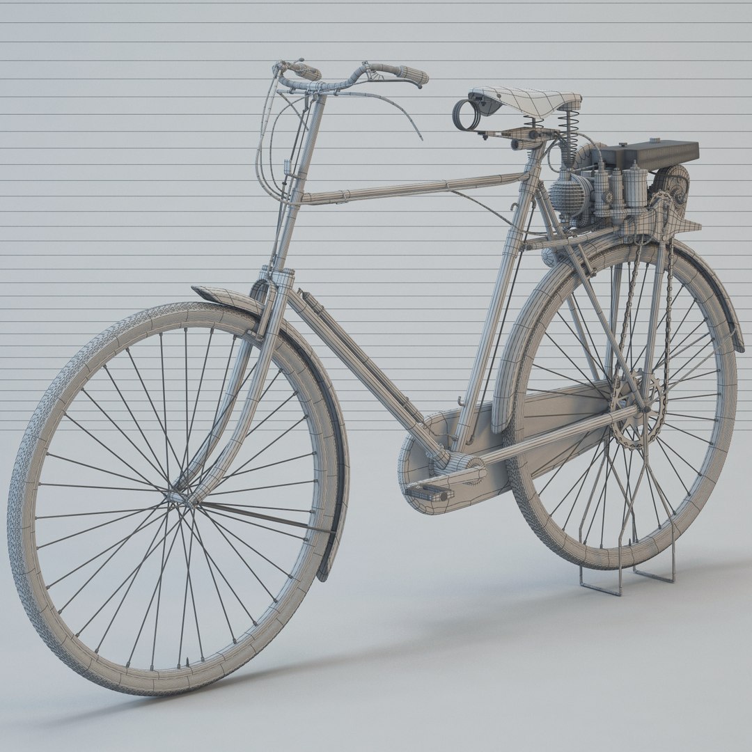 3d 1919 Simplex Motorcycle Motor