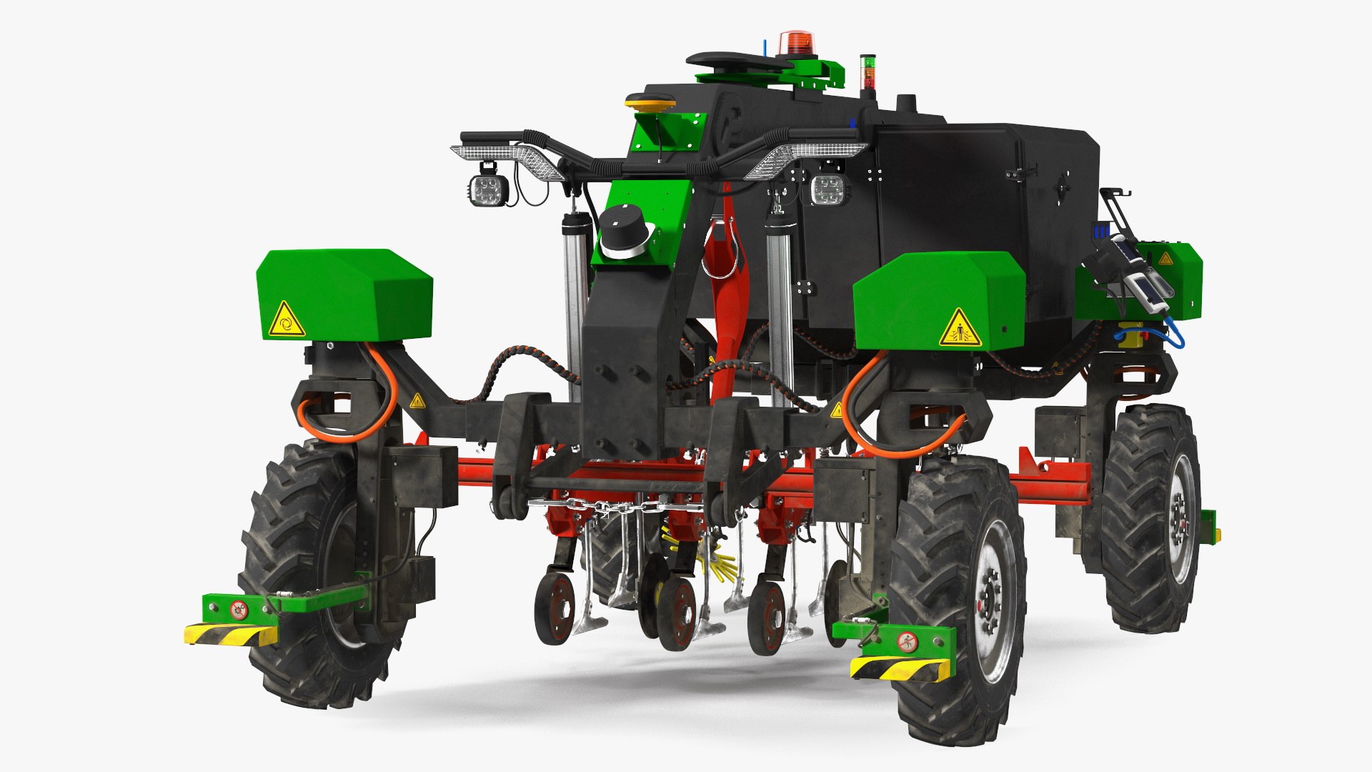 Modern Farm Robot Dirty 3D model preview