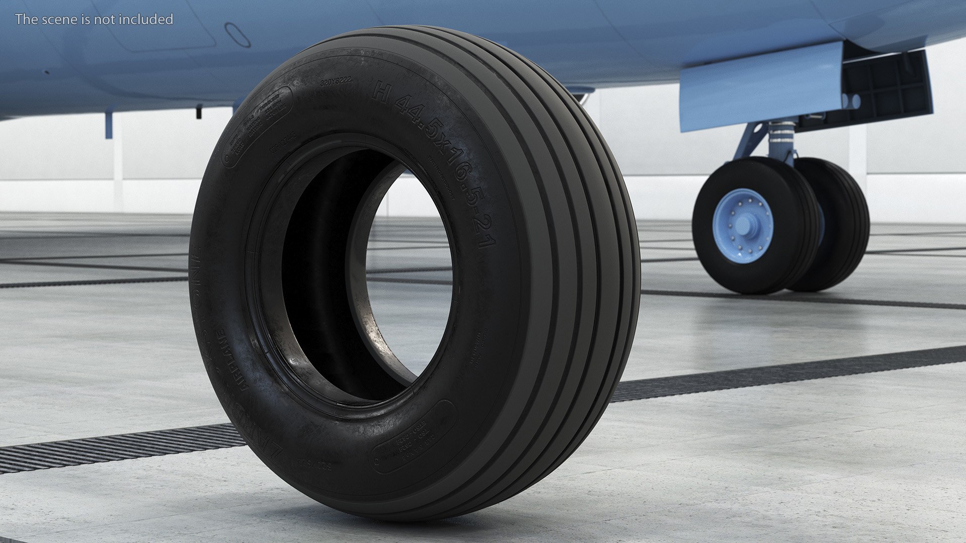 Dirty Airplane Tire 3D - TurboSquid 2157526