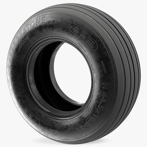Dirty Airplane Tire 3D