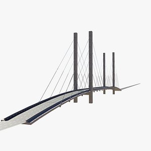 3D cable-stayed bridge