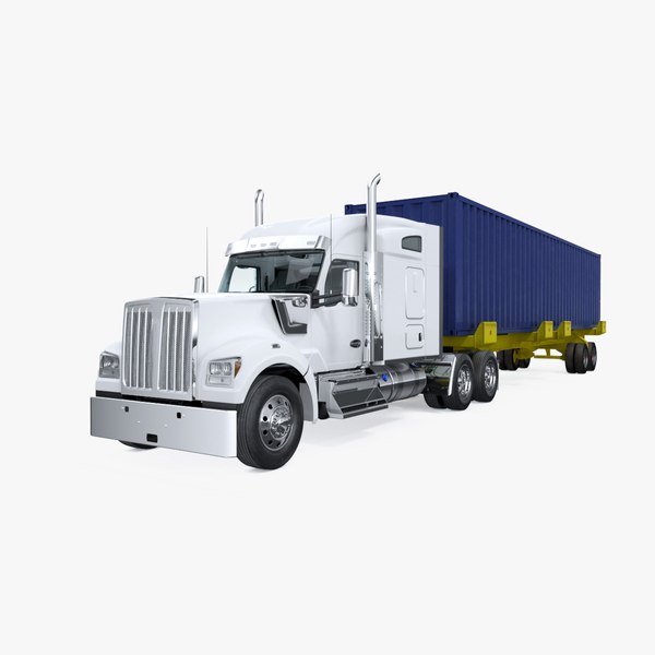 truck 48ft iso container 3D model