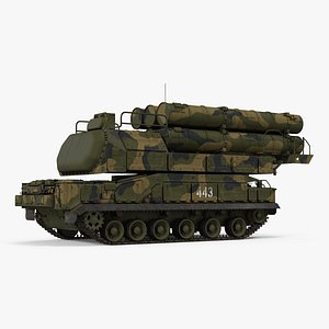SAM System Buk M3 Camo 3D Model