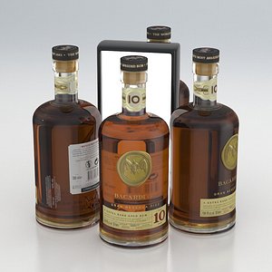 alcohol bottle rum 3D model