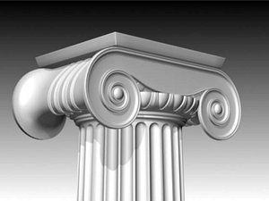 Column Ionic High Poly 3D Model