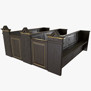 Medieval Church Benches Brown - PBR