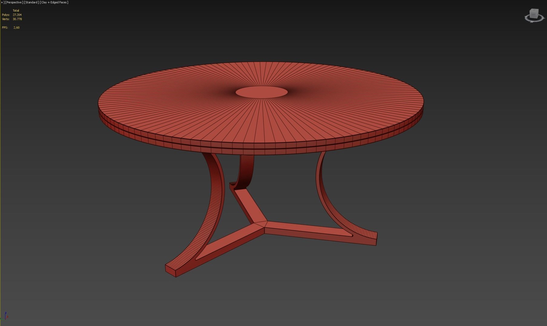Arc Base Table 3D - TurboSquid 2182283
