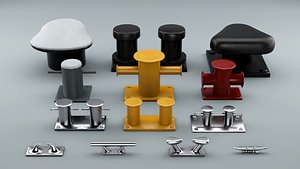 Sea Bollards for ship and yachts and marine pier.