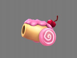 3D model stylized cannon