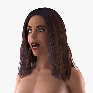 nude woman rigged 3D model