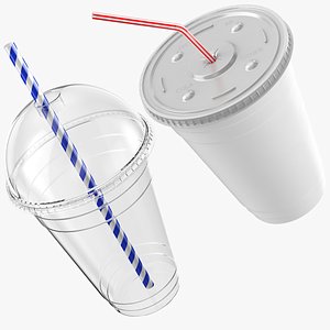Detailed Plastic And Soda Cup Collection