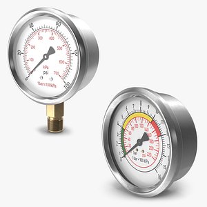 3D model Pressure Gauges Collection
