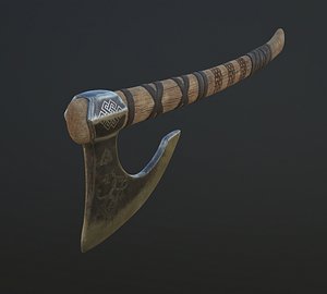 3D ax viking model