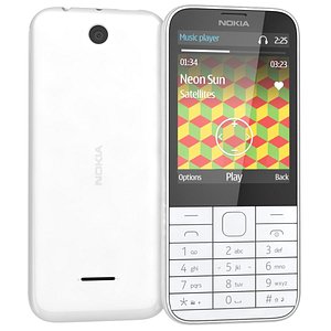 3d model nokia 225 white
