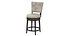 Kaede Wood and Upholstered Counter Height Swivel Stool