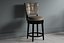 Kaede Wood and Upholstered Counter Height Swivel Stool