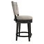 Kaede Wood and Upholstered Counter Height Swivel Stool