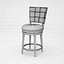 Kaede Wood and Upholstered Counter Height Swivel Stool