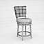 Kaede Wood and Upholstered Counter Height Swivel Stool