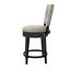 Kaede Wood and Upholstered Counter Height Swivel Stool