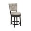 Kaede Wood and Upholstered Counter Height Swivel Stool